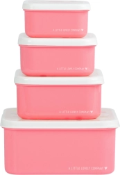 Keturių užkandinių dėžučių rinkinys A Little Lovely Company – Zmrzlina