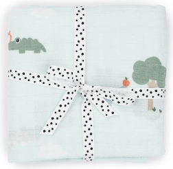 Done by Deer muslin swaddle blanket Playground blue
