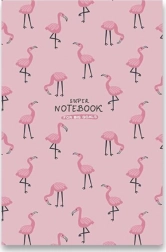 Notebook A6 Dog and Flamingo