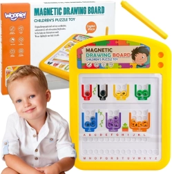Woopie magnetinė Montessori piešimo lentelė su metaliniais rutuliukais
