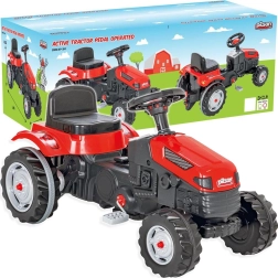 Pilsan pedal tractor with steering wheel (red)