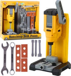 Vaikiškas stalinis dirbtuvių rinkinys su grąžtu ir įrankiais, 18 dalių