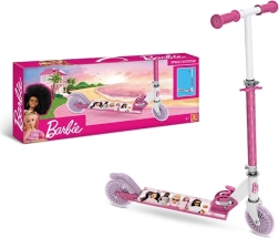 Vaikiškas paspirtukas BARBIE su reguliuojamu vairo stiebu