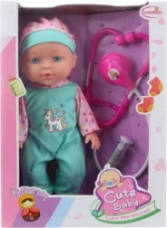 Baby doll 27 cm with doctor set