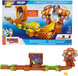 Sonic Go Go Racers Deluxe lenktynių rinkinys su mini transporto priemone