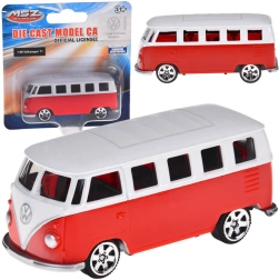 Metalinis modelis VOLKSWAGEN T1 1:56 raudonai baltas