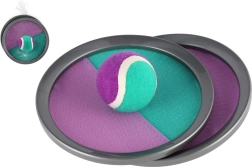 Catch ball žaidimas su lipniu velcro 19 cm – žalia–violetinė, tinklelyje