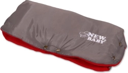 Vežimėlio rankų mova Classic Fleece pilka/raudona