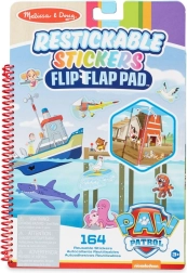 PAW PATROL perklijuojamų lipdukų flip-flap knygelė – misija įlankoje