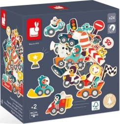 Mediniai automobilių magnetukai vaikams