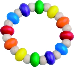 DETOA lankstus medinis žiedas 9 cm kūdikiams nuo 6 mėn.