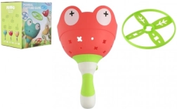 Veiksmų žaislas varlė su iššaunamais sraigteliais