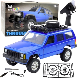 Lenktyninis RC 4x4 automobilis MN78 mėlynas 1:12