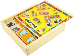 Bigjigs Toys medinis domino su gyvūnėliais