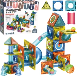Woopie Magnetic Building Set 3D – Marble Run, 42 Pieces