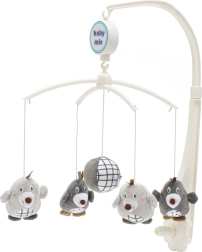 Lovelės karuselė BABY MIX Kurmis pilka