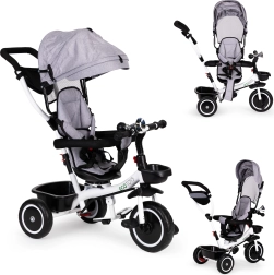 Triratis su 360° pasukama sėdyne Pilkas ECOTOYS