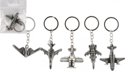 Metalinė lėktuvo formos raktų pakabuko 5–6 cm, įvairūs dizainai