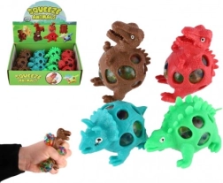 Antistresinis spaudomas dinozauras su geliniais kamuoliukais 7 × 5 cm, 4 spalvos