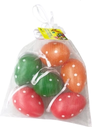 Plastikinis spalvotas dekoratyvinis kiaušinėlis 4x6 cm