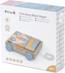VIGA PolarB medinis vežimėlis su kaladėlėmis, 21 dalis