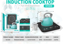 Interaktyvi vaikų indukcinė kaitlentė su arbatinuku ir puodeliu