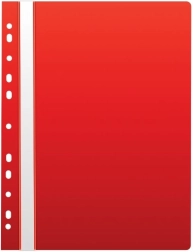 A4 Fastener with Euro Perforation, PP, Red