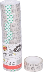 Skaidri lipni juosta 18 mm x 10 m, 8 vnt.