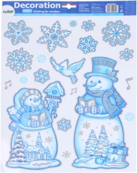 Langų dekoracija Sniego seniai 41 × 29 cm – Kalėdos