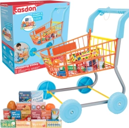 Vaikiškas pirkinių vežimėlis su maisto produktais 50 cm CASDON Little Shopper