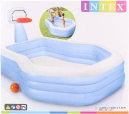 Pripučiamas žaidimų centras su krepšinio krepšiu