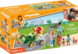 Playmobil Duck On Call Gelbėjimo akcija: pagalba lenktynininkui
