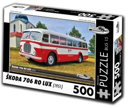 Retro Cars Puzzle – Škoda 706 RO Lux Bus (1951) 500 pieces