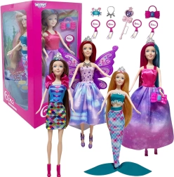 WOOPIE rinkinys 4 magiškos princesės – 4in1 lėlių dėžutė su priedais