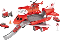 Gaisrinė aerodromo stotis su transporto priemonėmis ir sraigtasparniu