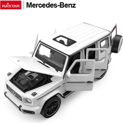 Metalinis modelis 1:32 MERCEDES‑BENZ AMG G63 su garsu, baltas, Rastar