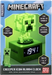 Minecraft Creeper Alarm Clock with Night Light, 16 cm