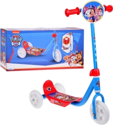 Triratis vaikiškas paspirtukas PAW PATROL, raudonai mėlynas, iki 20 kg