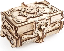 Medinė mechaninė papuošalų dėžutė UGEARS – antikinis dizainas, 3D dėlionė