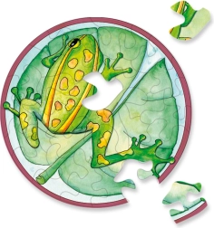 Round Puzzle CURIOSI Picoli – Frog, 33 pieces