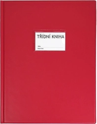 A4 klasikiniai klasės žurnalo aplankai su langeliu – raudoni Classic