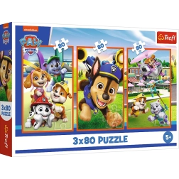 Dėlionės 3x80 Šuniukų patrulis Paw Patrol