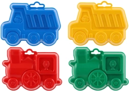 Plastikinės smėlio formelės blyneliams, 13 cm, 4 spalvos