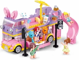 Sluban roko muzikinis gyvenamasis autobusas dviaukštis konstruktorius