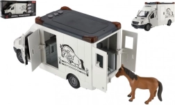 Gyvūnų pervežimo sunkvežimis su arkliu ir inerciniais efektais