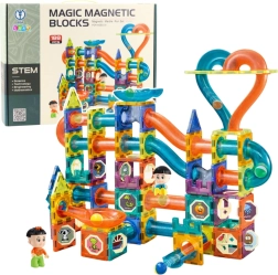 Magnetiniai statybiniai blokai su rutuliuko trasa 188 vnt. MAGIC MAGNETIC BLOCKS