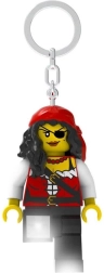 Šviečiantis LEGO piratės princesės LED raktų pakabukas