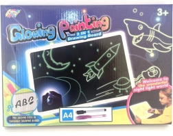 Šviečianti tamsoje piešimo lenta A4 vaikams