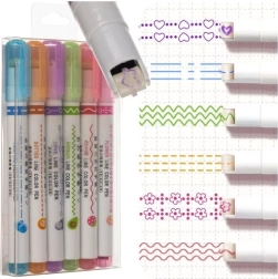 Dekoratyvinių rašiklių rinkinys pėdsakams ir štrichams 6 vnt. MAALEO