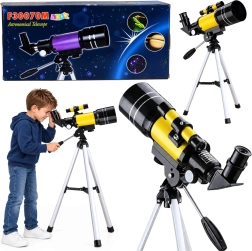 Children's astronomical telescope with tripod, 70 mm aperture and up to 150× magnification